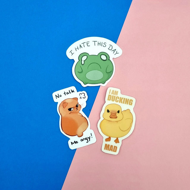 The Holy Trinity | Quack, Meow, Ribbit | STICKERS