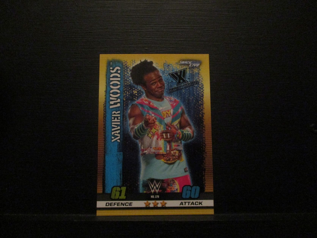 Xavier Woods - Smackdown Live Slam Attax 10th Edition Original Trading Card #179