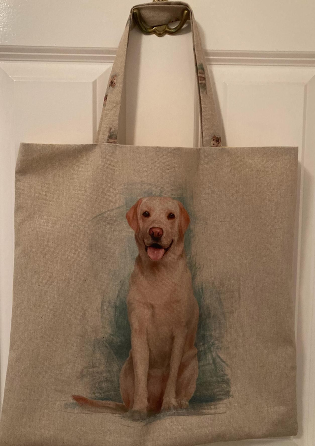 Lined Tote Bag (Golden Labrador)
