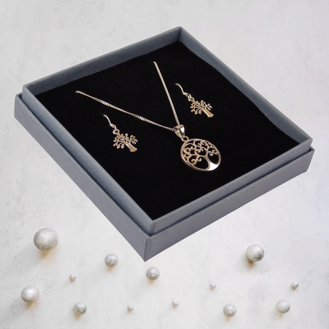 Sterling Silver Tree of Life Jewellery Set - Rooted In Elegance