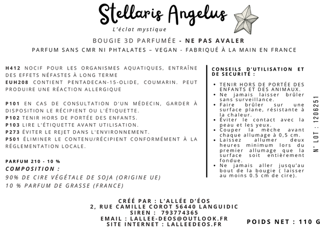 Bougie 3D Solaris Mystica - Parfum dupe