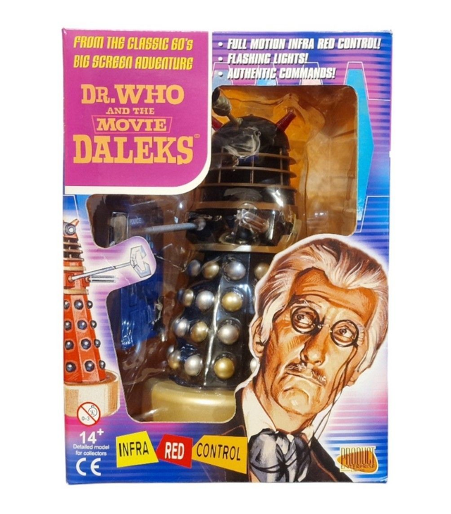 Doctor Who infra red control Dalek black, silver, gold version 2005
