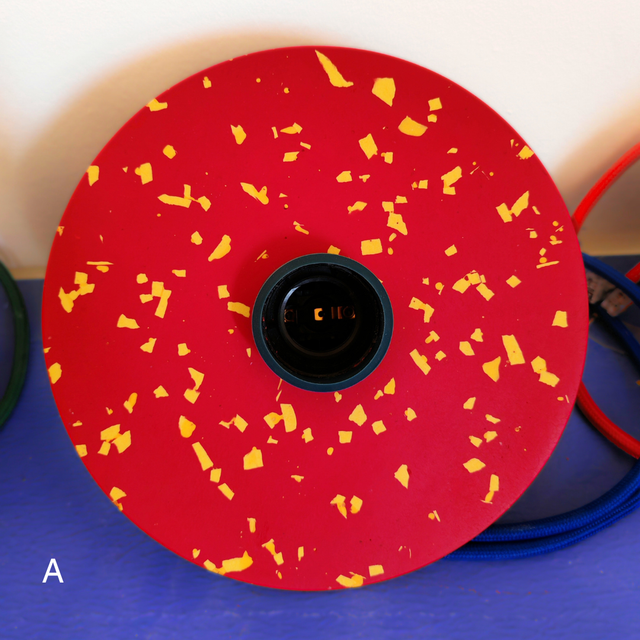 Lampe POPI - Rouge et jaune