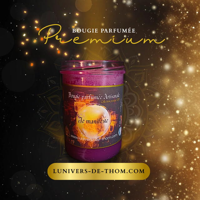 Bougie artisanale magnétisée – Je Manifeste 340Gr