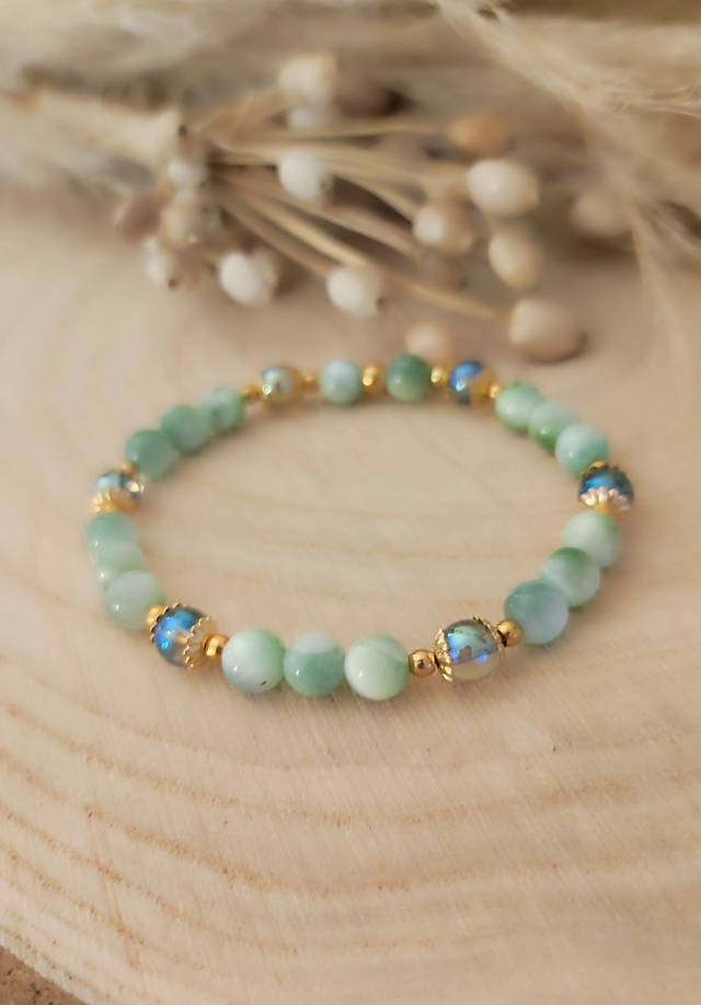 Bracelet "Énergie Féminine" Garniérite