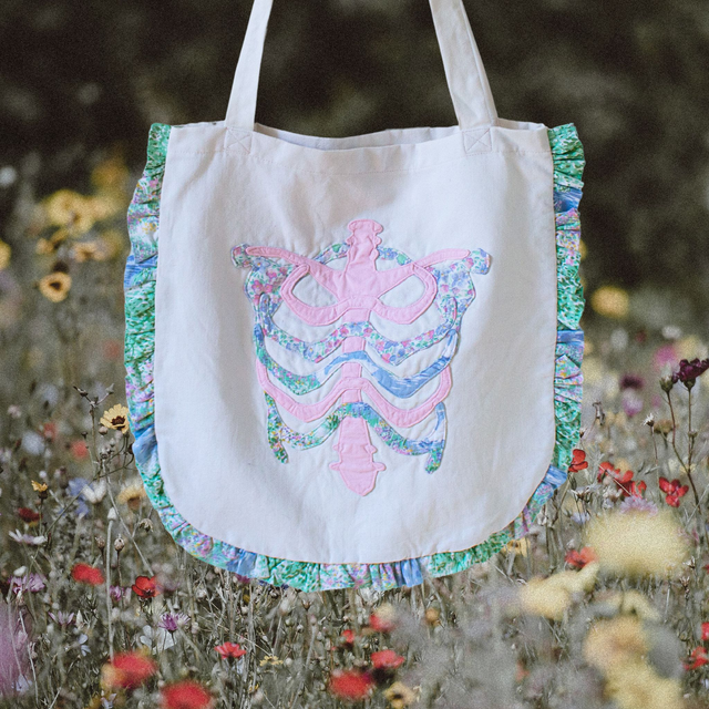 Tote Bag &quot;Squelette Cottagecore&quot;
