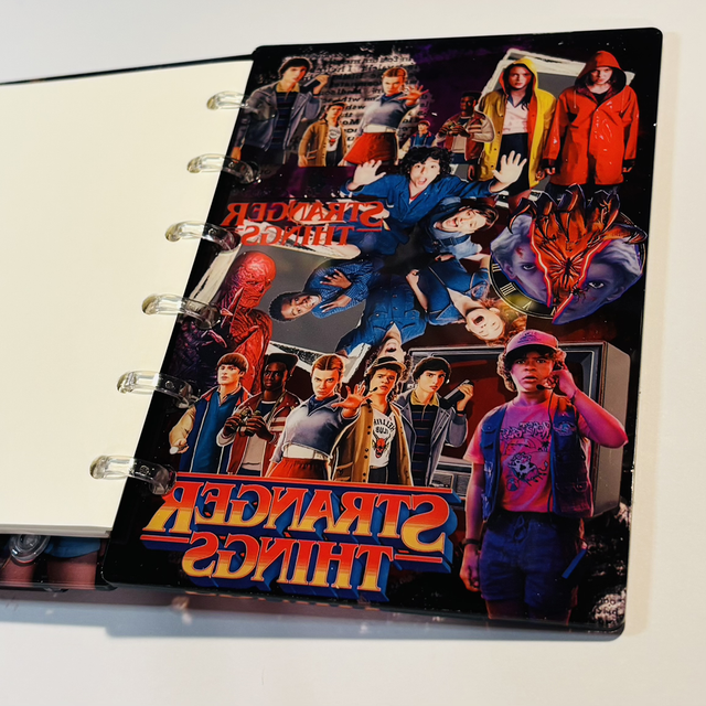 Acrylic Stranger Things themed shaker notebook