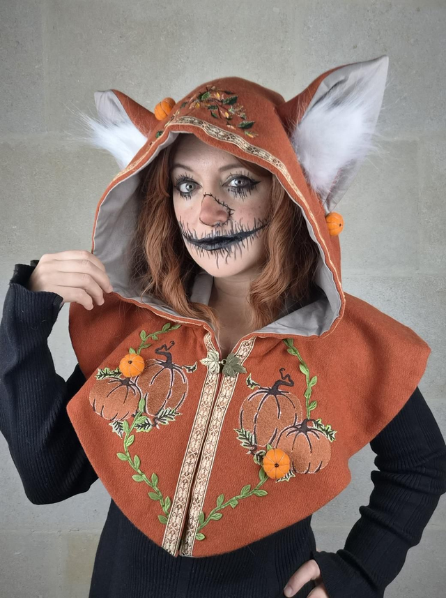 Capuchon "Citrouille" à oreilles