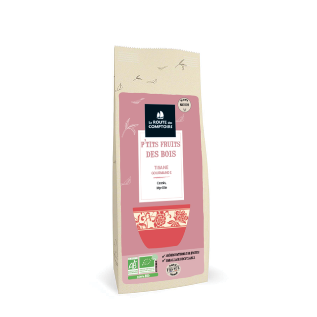 P'TITS FRUITS DES BOIS Cassis, Myrtille Tisane Gourmande / La Route des Comptoirs 