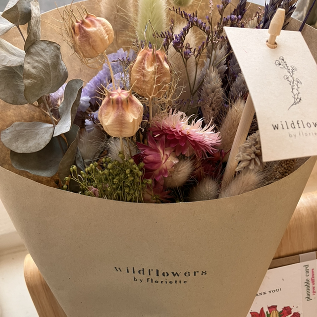 Dried Wild Flowers by Floriette Cottage Garden Bouquet 