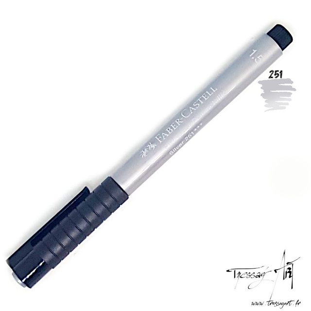 FABER CASTELL - FEUTRE PITT ARTIST PEN - ARGENT METALLISE 1,5mm - FB074251