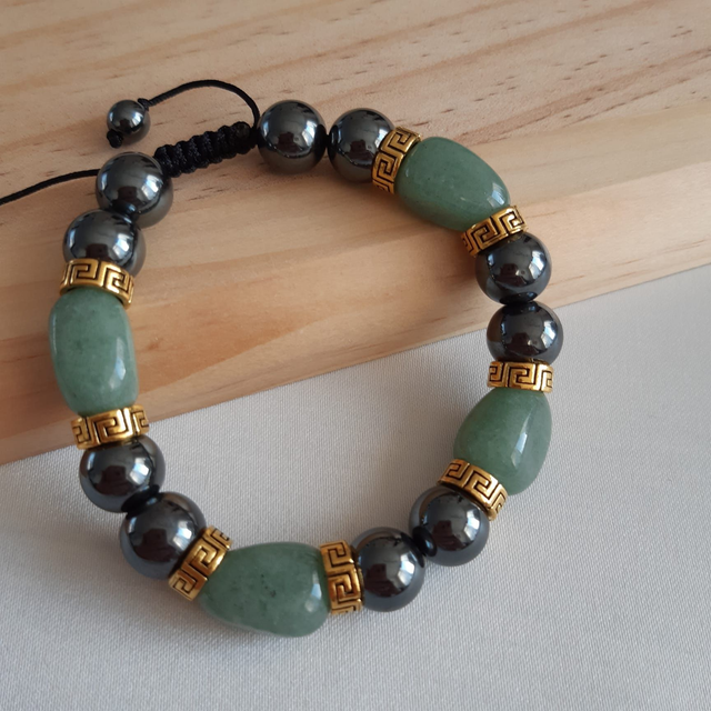 Heren armband Hematiet en Aventurijn (2.007)