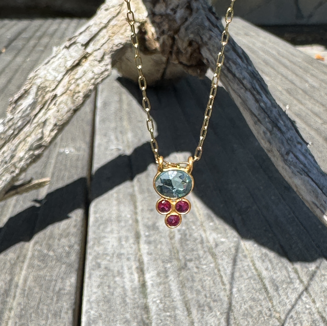 Collier Éclats Solea blue