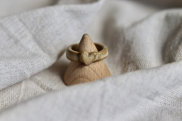 Bague cœur sable Taille 56