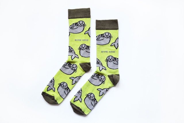 'Save the Seals' Bamboo Socks, Bare Kind - adult