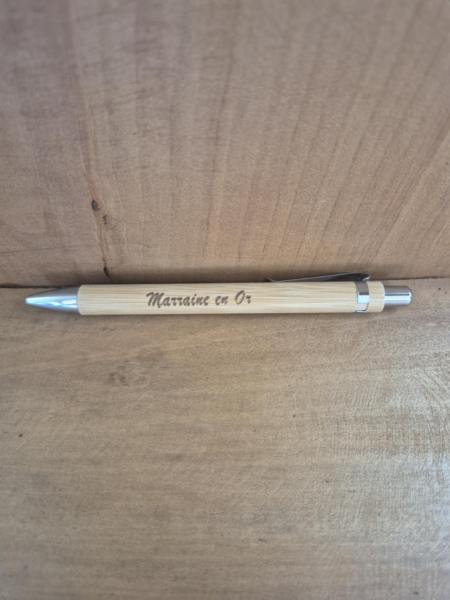 Stylo &quot;marraine en or&quot;