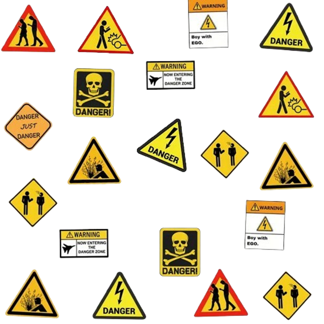 Mini stickers aléatoire "Danger" (x20)