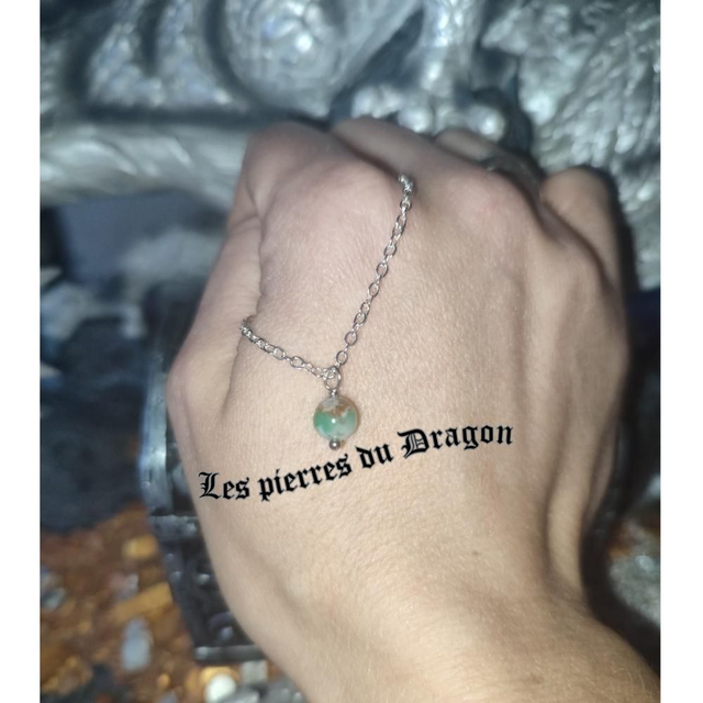 Collier fin chrysoprase 