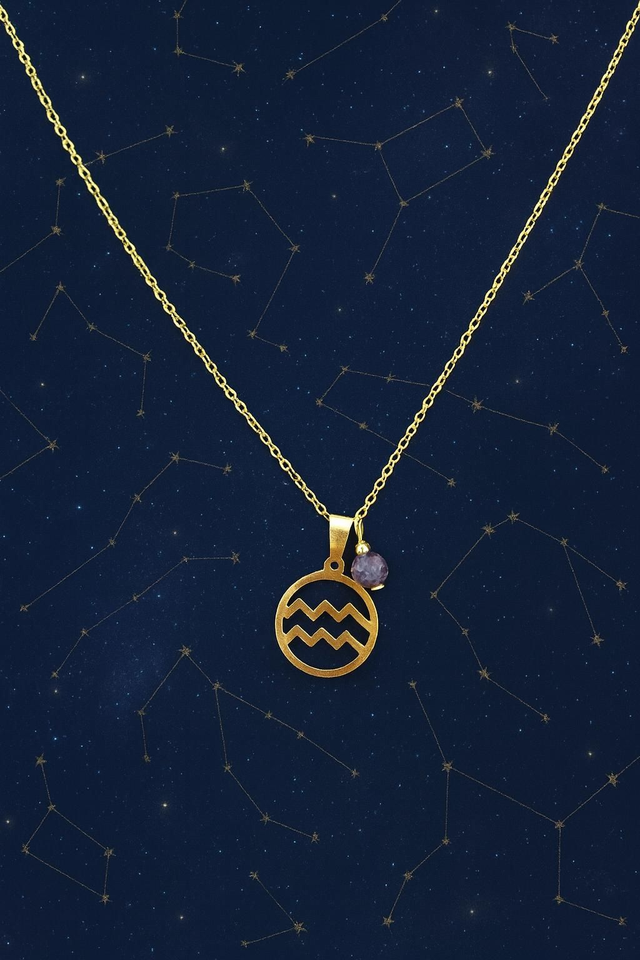 Collier Pierre Porte-Chance – Verseau