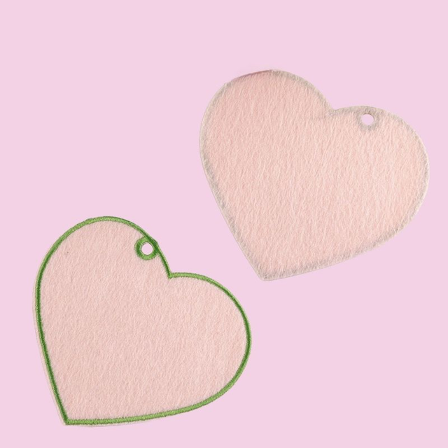 DIY Cute Cartoon Name Tag / Bag Charm - Pink Heart