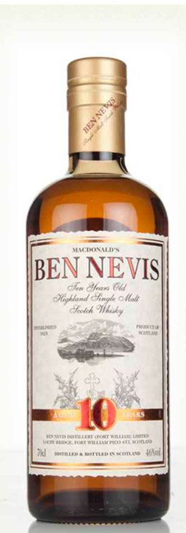 Whisky BEN NEVIS 10años SINGLE MALT
