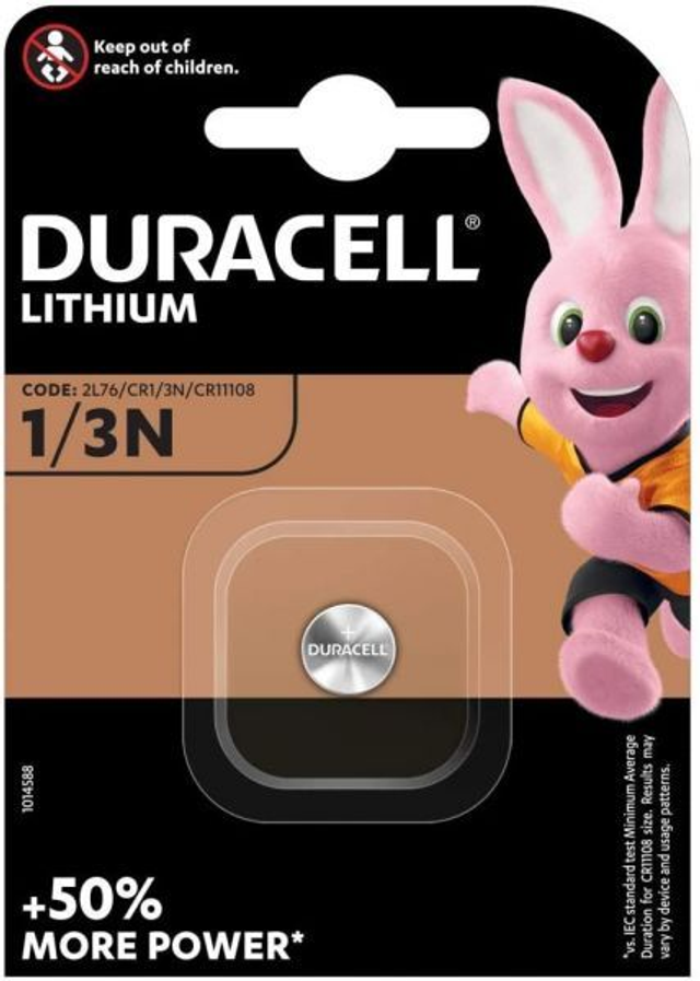 DL1/3N Duracell 3 Volt Lithium Battery (Pack 1)