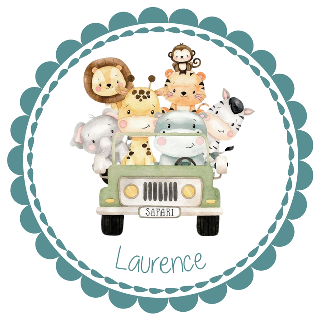 Lot de stickers papier &quot;Laurence&quot; - Personnalisable