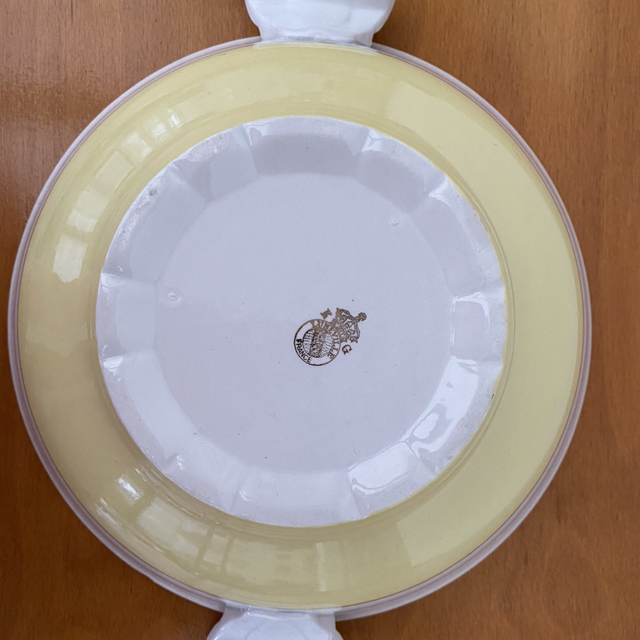 Soupière Luneville jaune en porcelaine