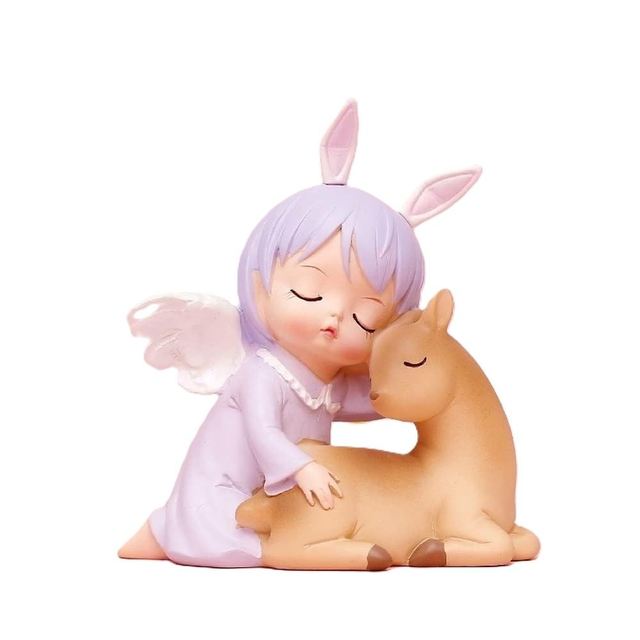 Fée petite - Fée dormant avec biche