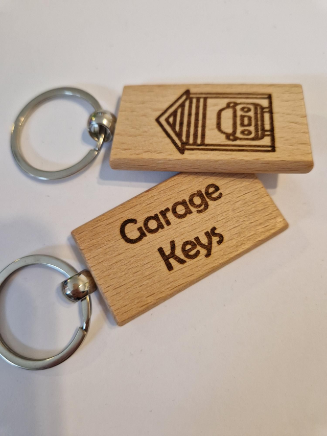 Premium Beech Garage Keyring