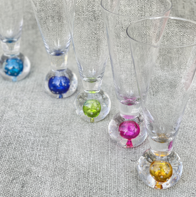 Set von 5 Gläsern  Sektglas/ Longdrink / Wasserglas auf Kugeln 