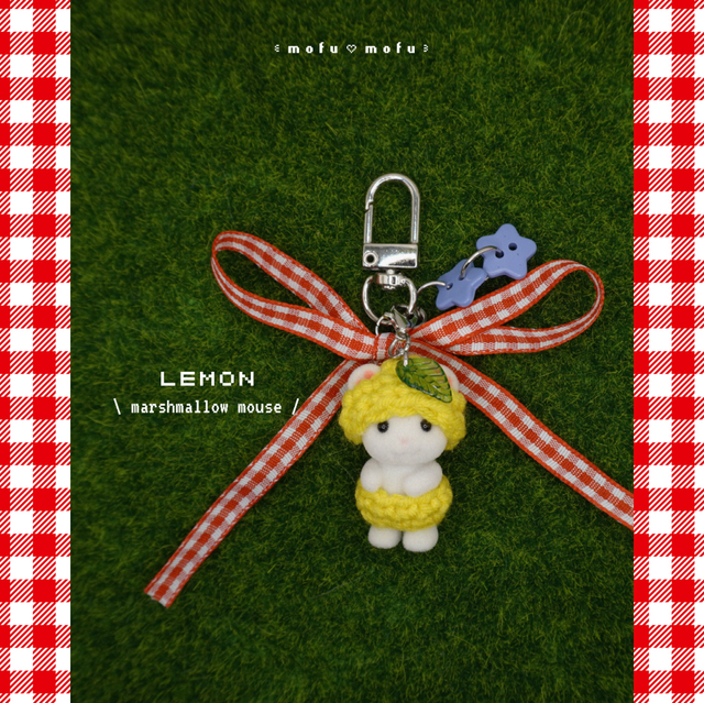 Sylvanian Families fruity charm 🍋(marshmallow mouse)