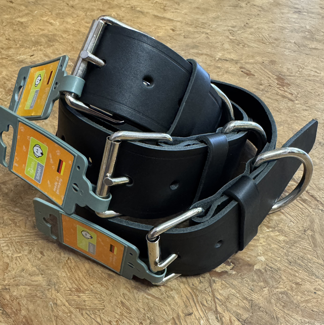 HUNTER Halsband Ecco Sport extra breit – Leder Schwarz, 50 mm