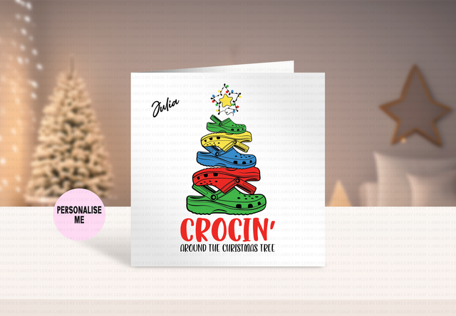 Personalised Croc Christmas Card