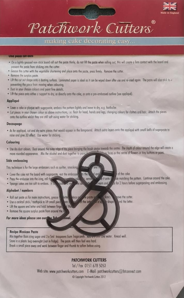 Patchwork Cutters Marion Frost Extra Large Letters &amp;