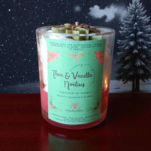 Bougie Gourmande Thea &amp; Vanilla Noëlius - Thé noir &amp; Vanille