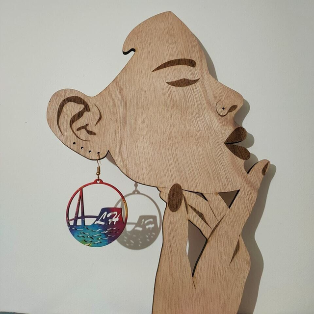 Boucles d'oreilles en bois