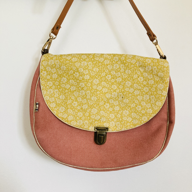 Sac Prune rose et jaune 