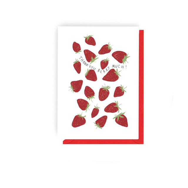 Thanks Berry Much - Illustrated Thanks Card  
