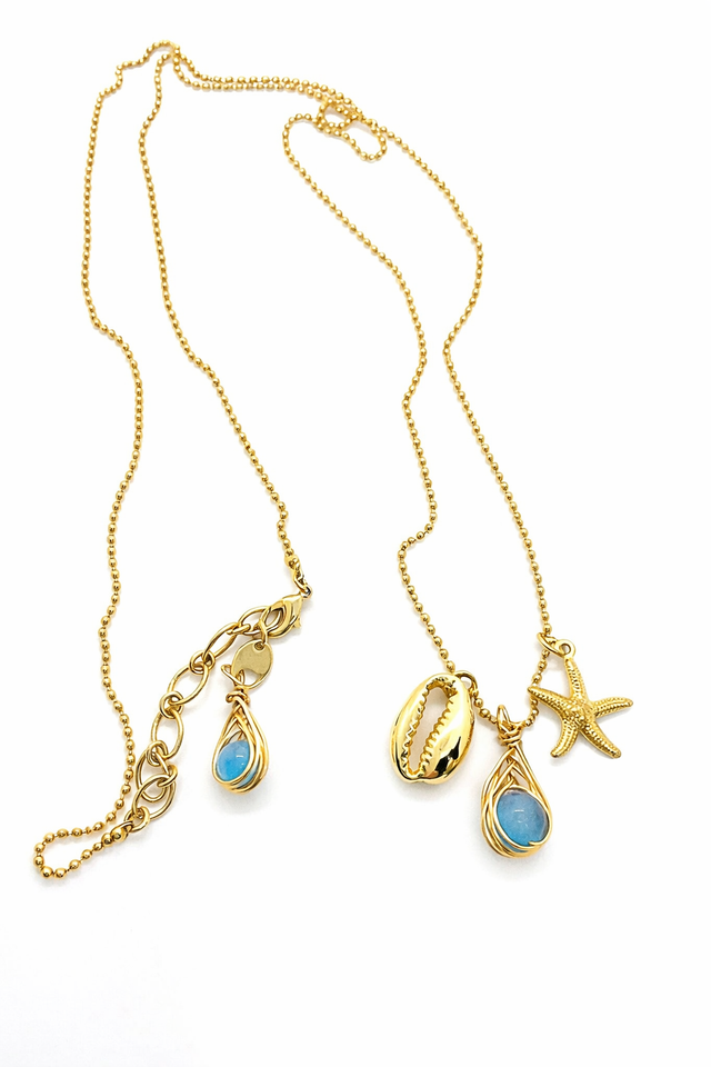 Sautoir « Mer » Apatite 