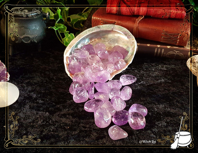 Pierre d&#039;Améthyste roulée