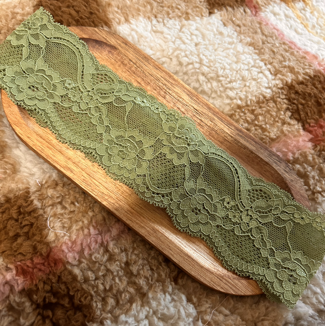Bandeau Dentelle Vert 