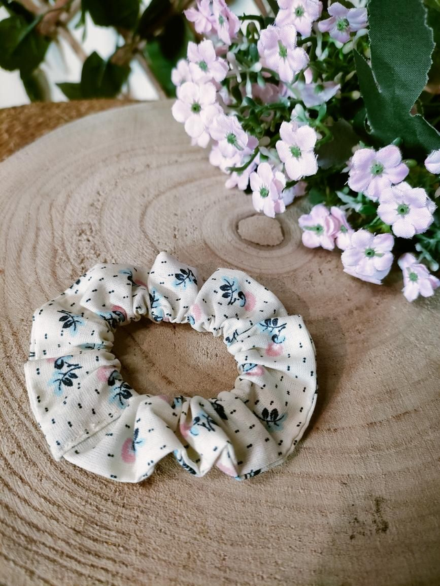 Mini chouchou imprimé fleurs 