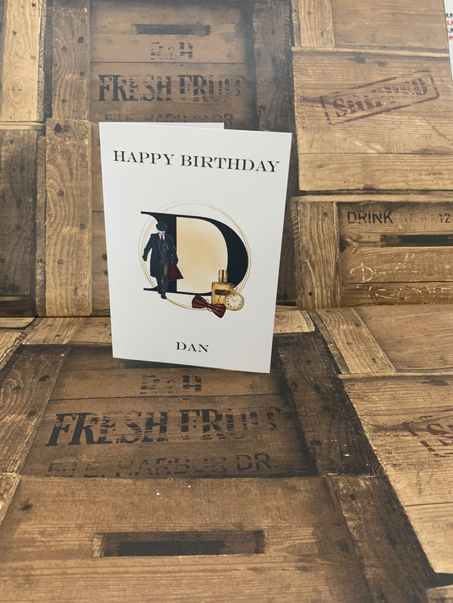 Gentlemans alphabet card (like peaky blinders)