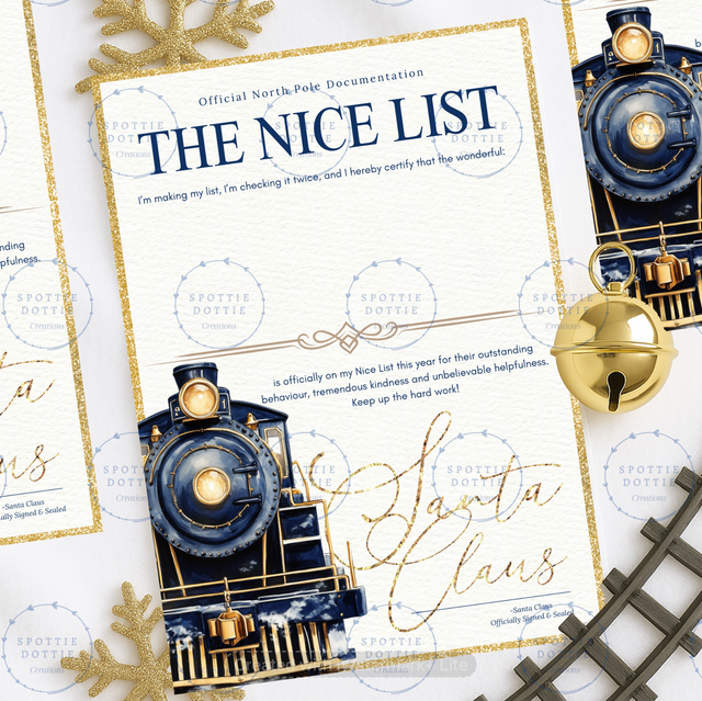 🎄 Official North Pole “Nice List” Certificate – Personalized Santa Certificate 🎄