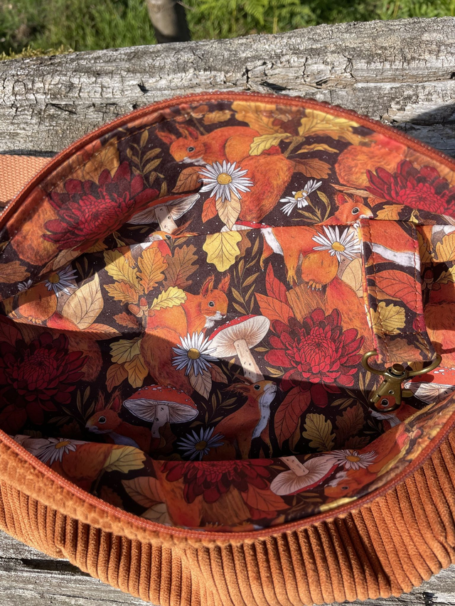 Sac banane en velours côtelé - Écureuil