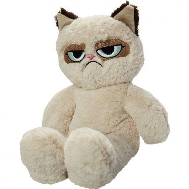 Grumpy Cat Dog Toy Floppy Plush Cat