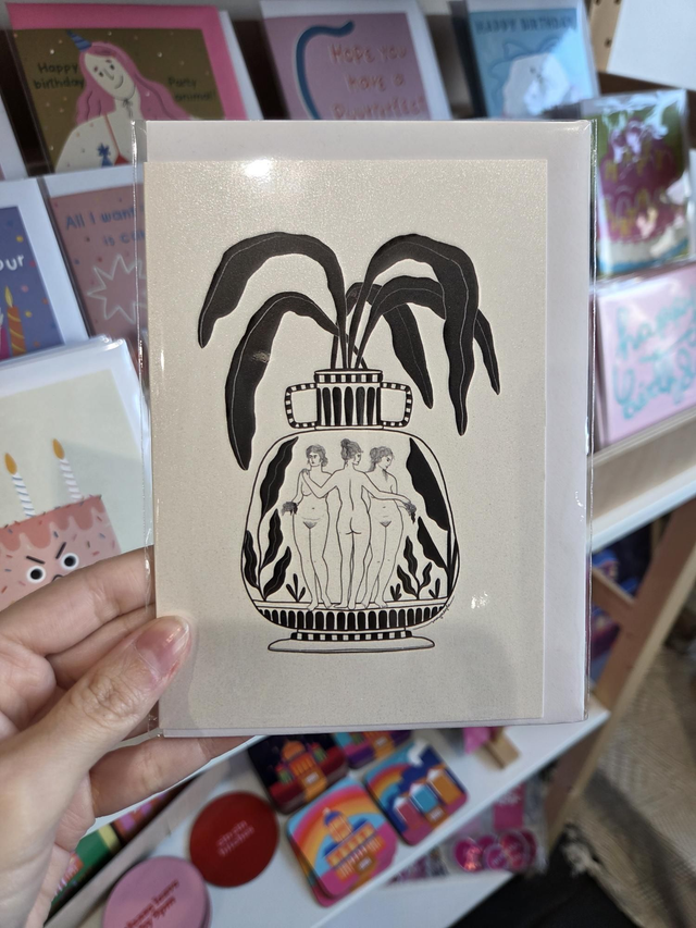 Three Graces Greek Vase Greetings Card - MD-010