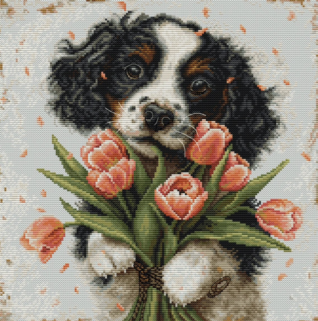 Cross Stitch Kit Luca-S - The Cocker Spaniel Puppy