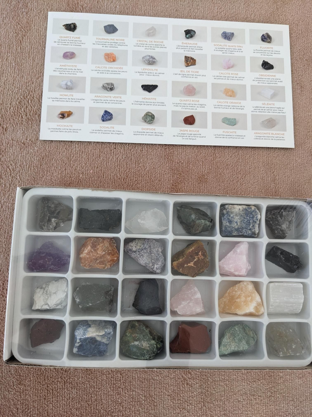Coffret découverte de pierres naturelles 